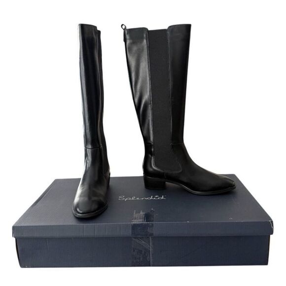 Splendid Footwear Andi Black Knee High Chelsea Boots Women's Size 7 - Picture 9 of 12